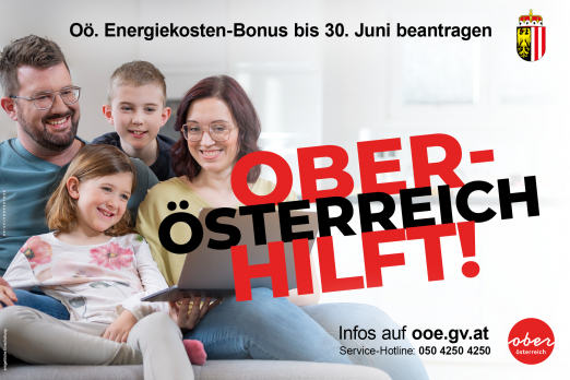 Land OÖ Energiekostenbonus Plakat